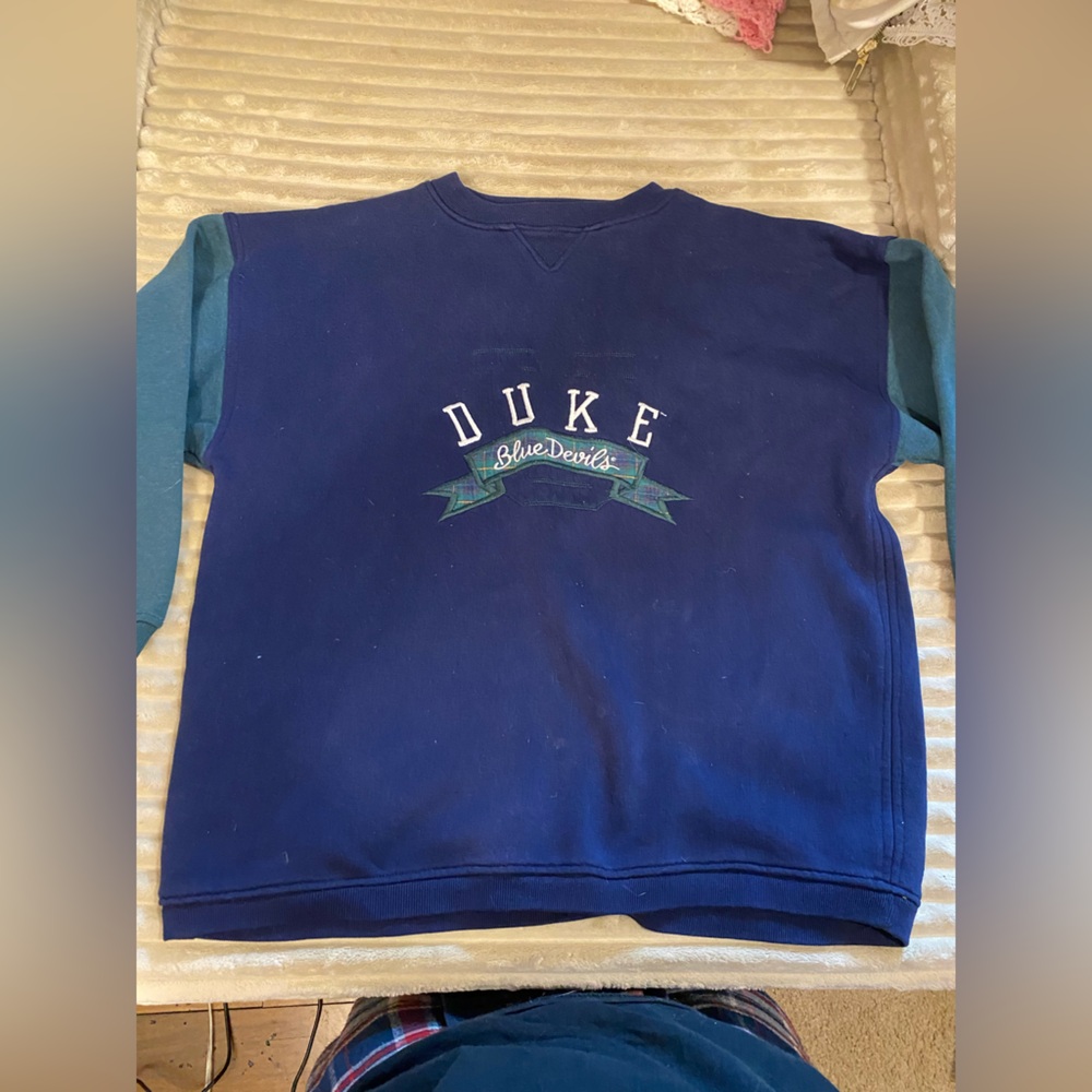 Vintage Duke University Blue and Green Sweatshirt